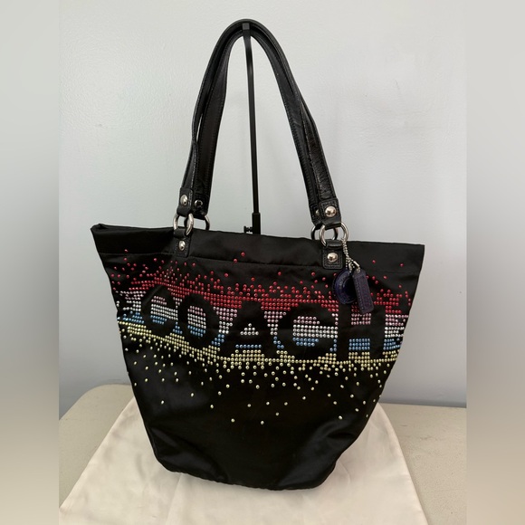 Coach Handbags - Coach Special Edition Holiday Tote with Multicolored Rhinestones
